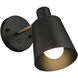 Dalton LED 5 inch Black and Antique Brushed Brass Wall Sconce Wall Light