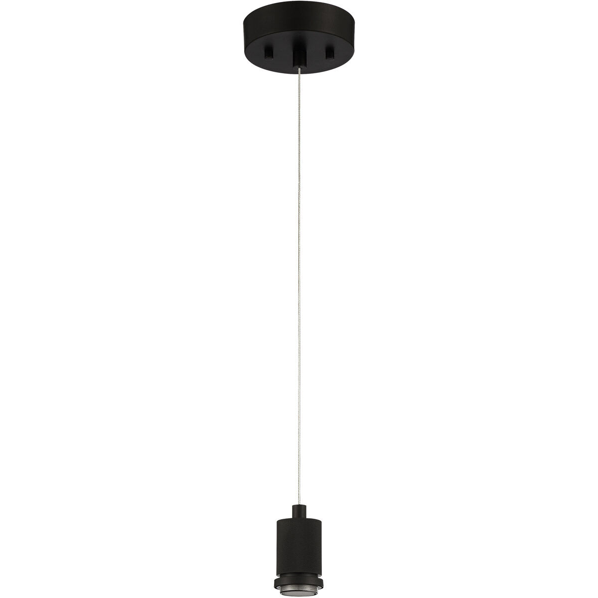 Port Nine LED 7.5 inch Matte Black Pendant Ceiling Light in Seeded