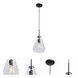 Simplicite LED 9 inch Black Pendant Ceiling Light