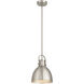 London 1 Light 9 inch Brushed Steel Pendant Ceiling Light