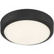 Rockaway LED 11 inch Matte Black and Frosted Outdoor Flush Mount