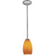 Champagne LED 5 inch Brushed Steel Pendant Ceiling Light in Maya