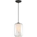 I-Biza LED 7 inch Black Pendant Ceiling Light