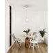 Sherry 1 Light 4.5 inch Brushed Steel Pendant Ceiling Light in Opal