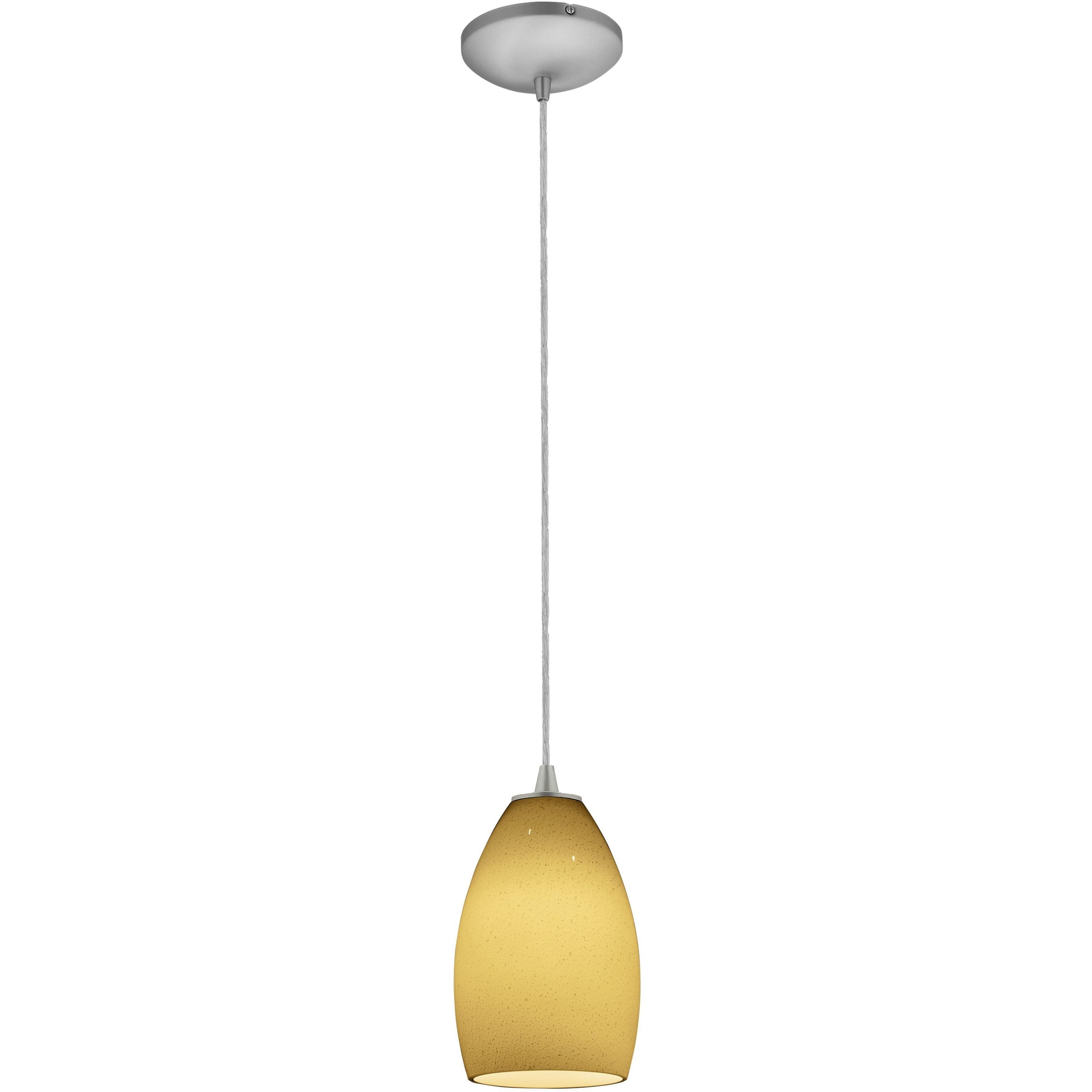 Champagne 1 Light 5 inch Brushed Steel Pendant Ceiling Light in Maya
