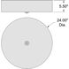 Mid Town LED 24 inch Brushed Steel Flush Mount Ceiling Light