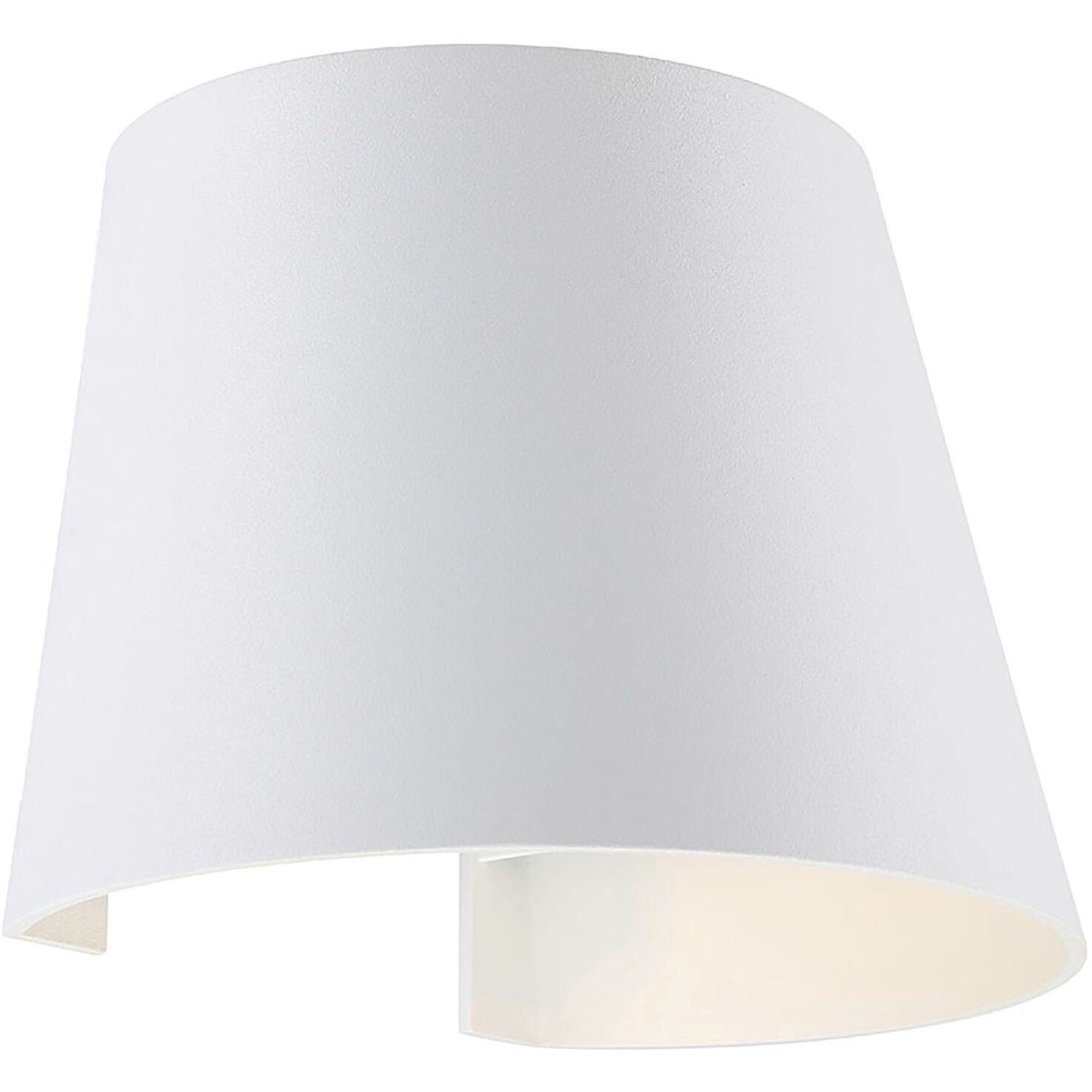 Cone LED 6 inch White Outdoor Wall Sconce