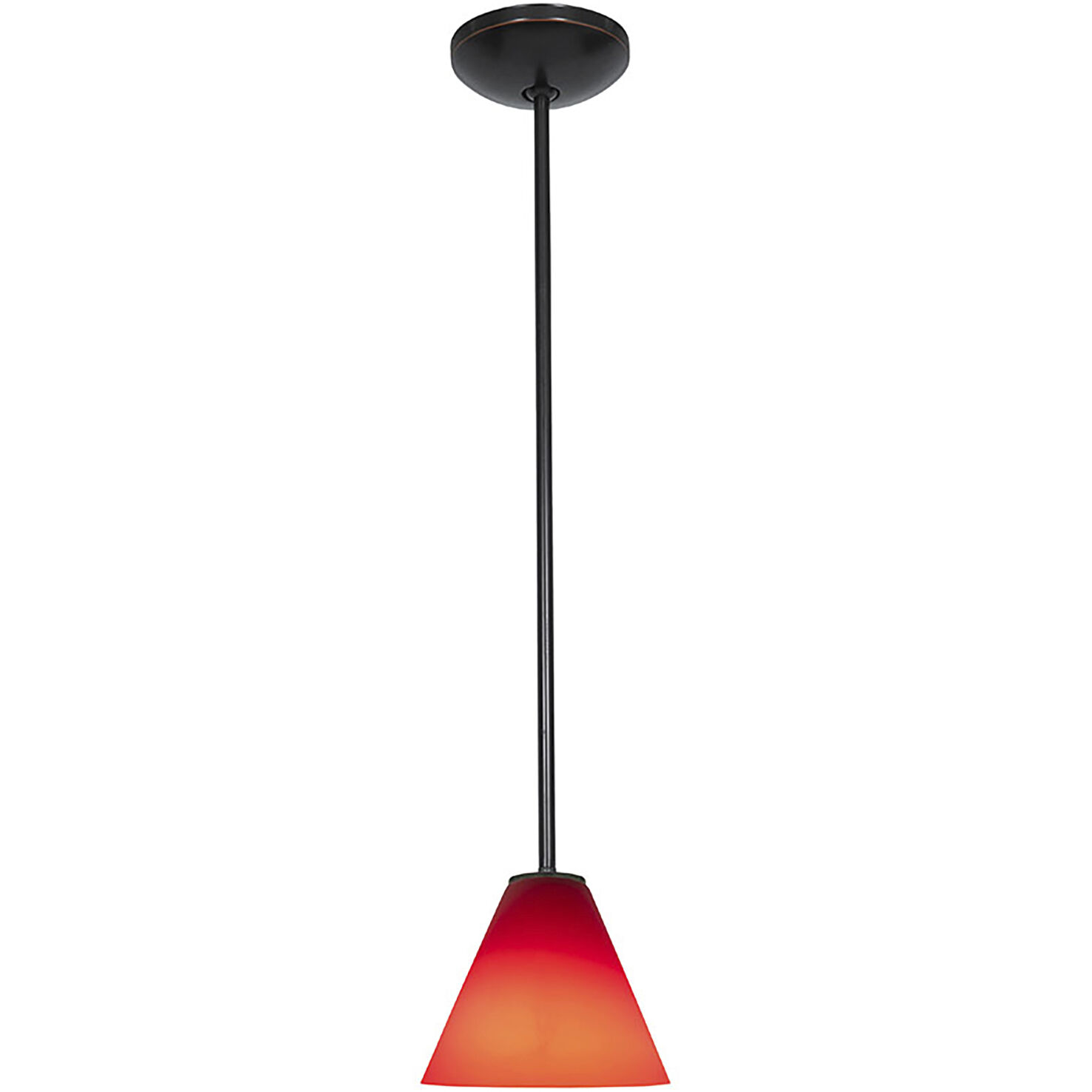 Martini LED 7 inch Oil Rubbed Bronze Pendant Ceiling Light in Red