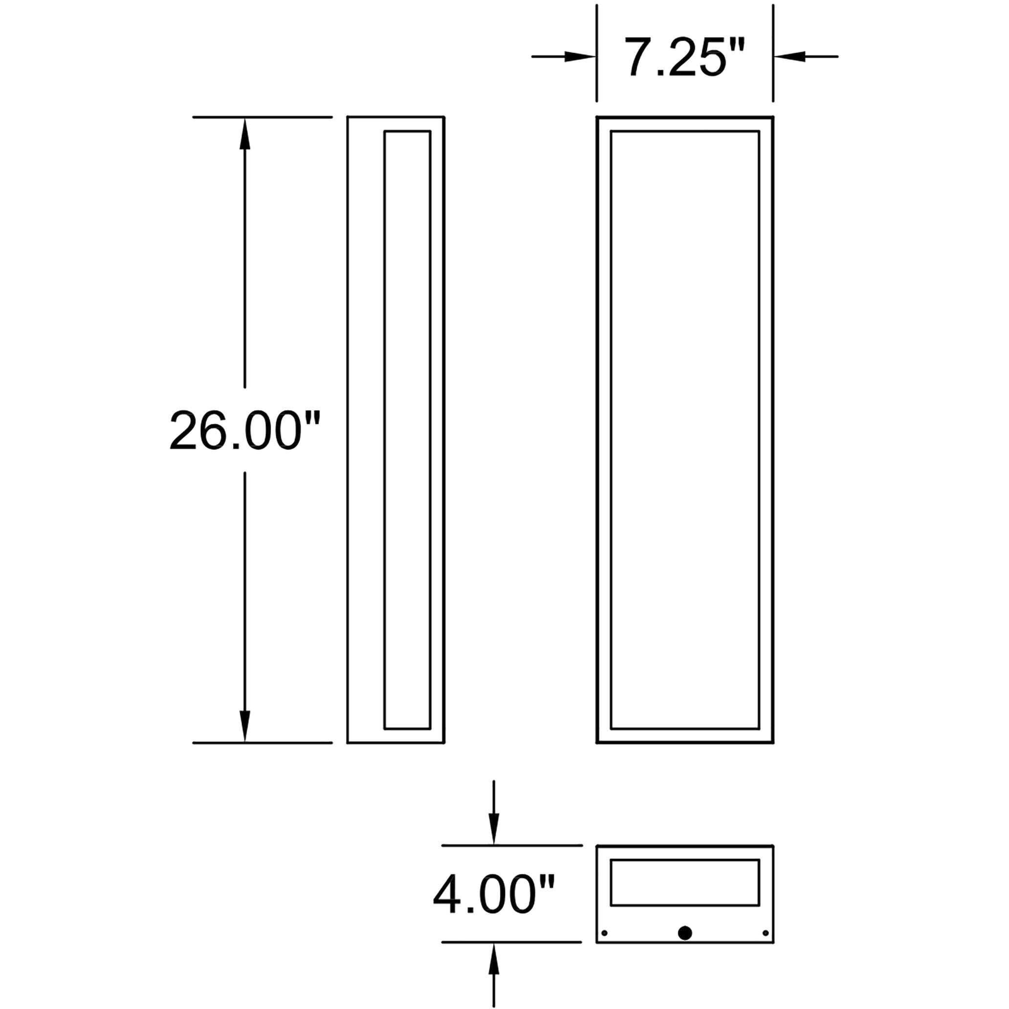 GEO LED 26 inch Bronze Outdoor Wall Sconce