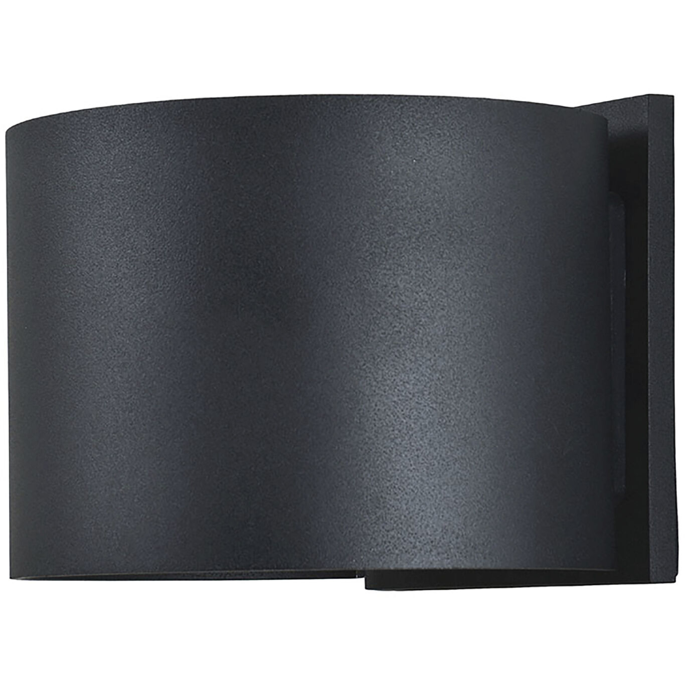 Curve LED 5 inch Black Outdoor Wall Sconce