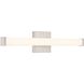 Maxx 24 inch Brushed Steel Bath Vanity Light Wall Light