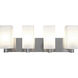 Archi 4 Light 25 inch Brushed Steel Vanity Light Wall Light in  24.4 inch