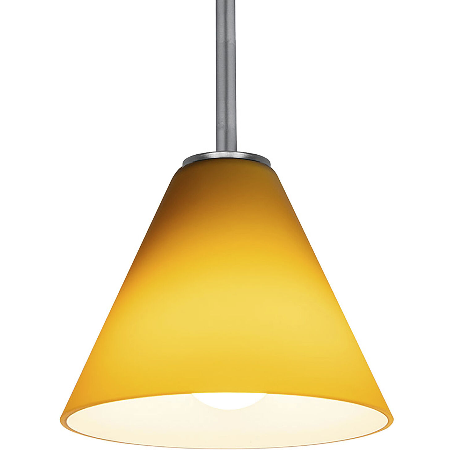 Martini 1 Light 7.25 inch Brushed Steel Pendant Ceiling Light in Amber