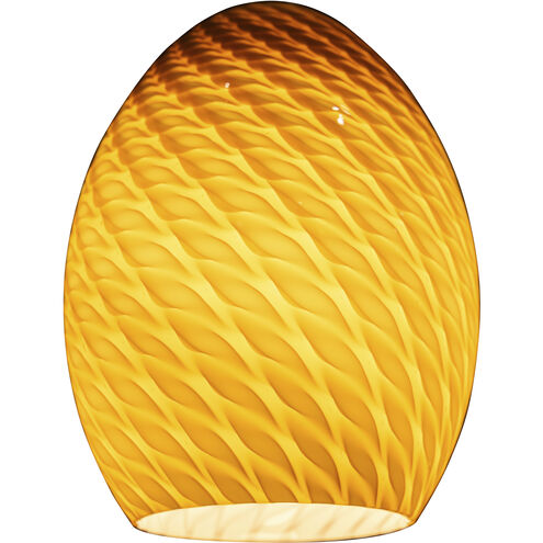 FireBird Glass 6 inch Pendant Glass Shade in Amber Firebird