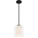 Seville 7 inch Matte Black Pendant Ceiling Light