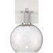 Port Nine LED 8 inch Brushed Steel Wall Sconce Wall Light in Seeded