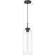 Elle 1 Light 5.75 inch Matte Black Pendant Ceiling Light