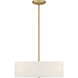 Mid Town LED 18 inch Antique Brushed Brass Pendant / Semi-Flush Ceiling Light