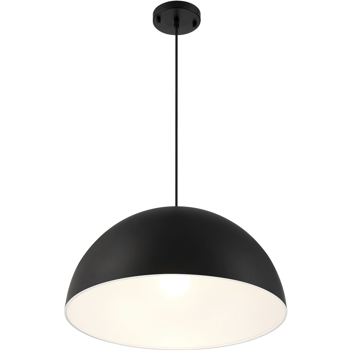 Huck LED 19.5 inch Matte Black Pendant Ceiling Light