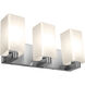 Archi 3 Light 18 inch Brushed Steel Vanity Light Wall Light in  18.3 inch