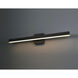 Cisco 24 inch Matte Black and White Vanity Wall Light in 3.25" D x 24" W x 4.75" H