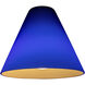 Inari Silk Glass 7 inch Pendant Glass Shade in Cobalt