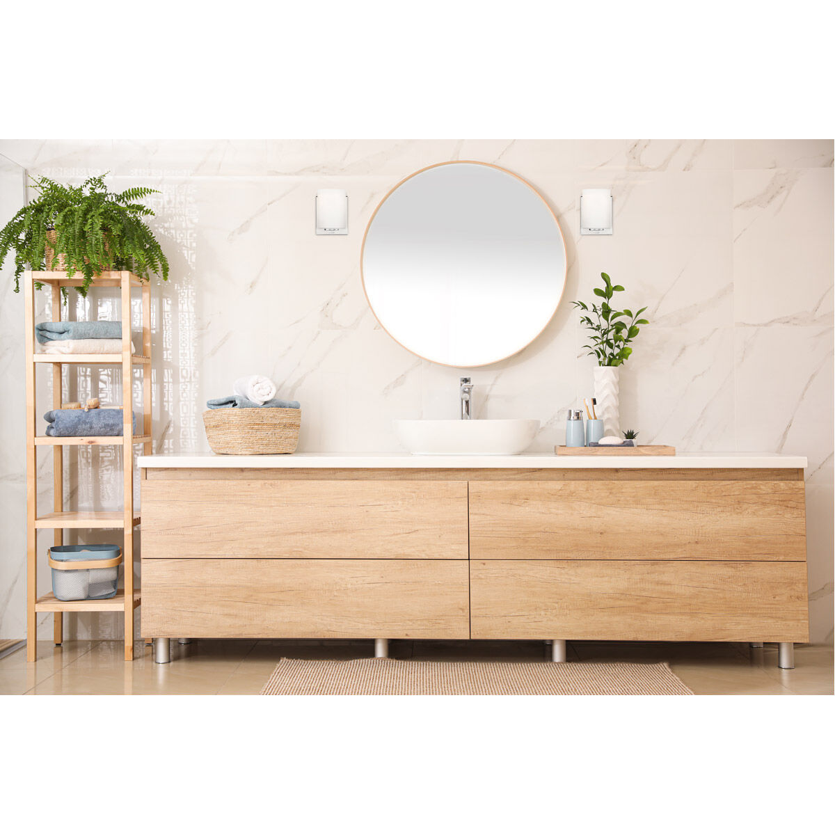 Oslo LED 6 inch Chrome Bath/Vanity Wall Light