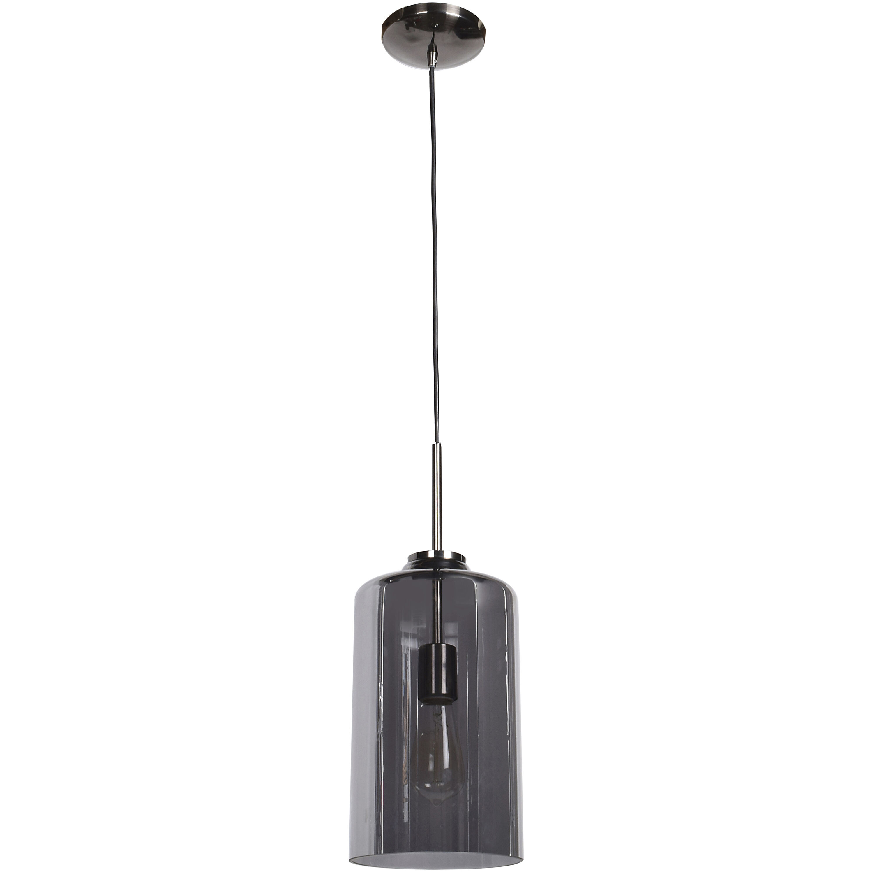 Simplicite LED 7 inch Black Chrome Pendant Ceiling Light