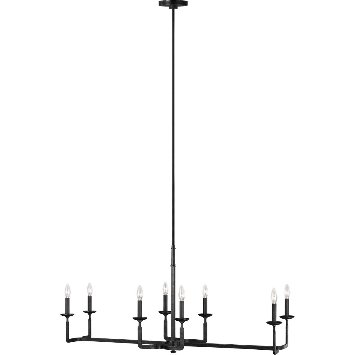 Ansley 8 Light 14.63 inch Aged Iron Chandelier Ceiling Light