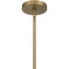 Swirl 1 Light 8.5 inch Antique Brushed Brass Pendant Ceiling Light