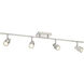 Lincoln 4 Light 120 Brushed Steel Track Ceiling Light