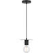 Central 1 Light 6 inch Black Pendant Ceiling Light