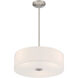 Mid Town LED 18 inch Brushed Steel Pendant / Semi-Flush Ceiling Light