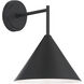 Taper 1 Light 10 inch Matte Black Wall Sconce Wall Light