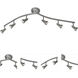 Mirage 6 Light 120 Brushed Steel Linear Ceiling Spot Ceiling Light