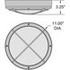 Meridian LED 11 inch Matte Black and Frosted Outdoor Flush Mount
