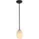 Brandy FireBird 1 Light 6 inch Oil Rubbed Bronze Pendant Ceiling Light in White Firebird