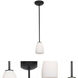 Sherry LED 4.5 inch Oil Rubbed Bronze Pendant Ceiling Light in Opal