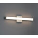 Maxx 24 inch Brushed Steel Bath Vanity Light Wall Light