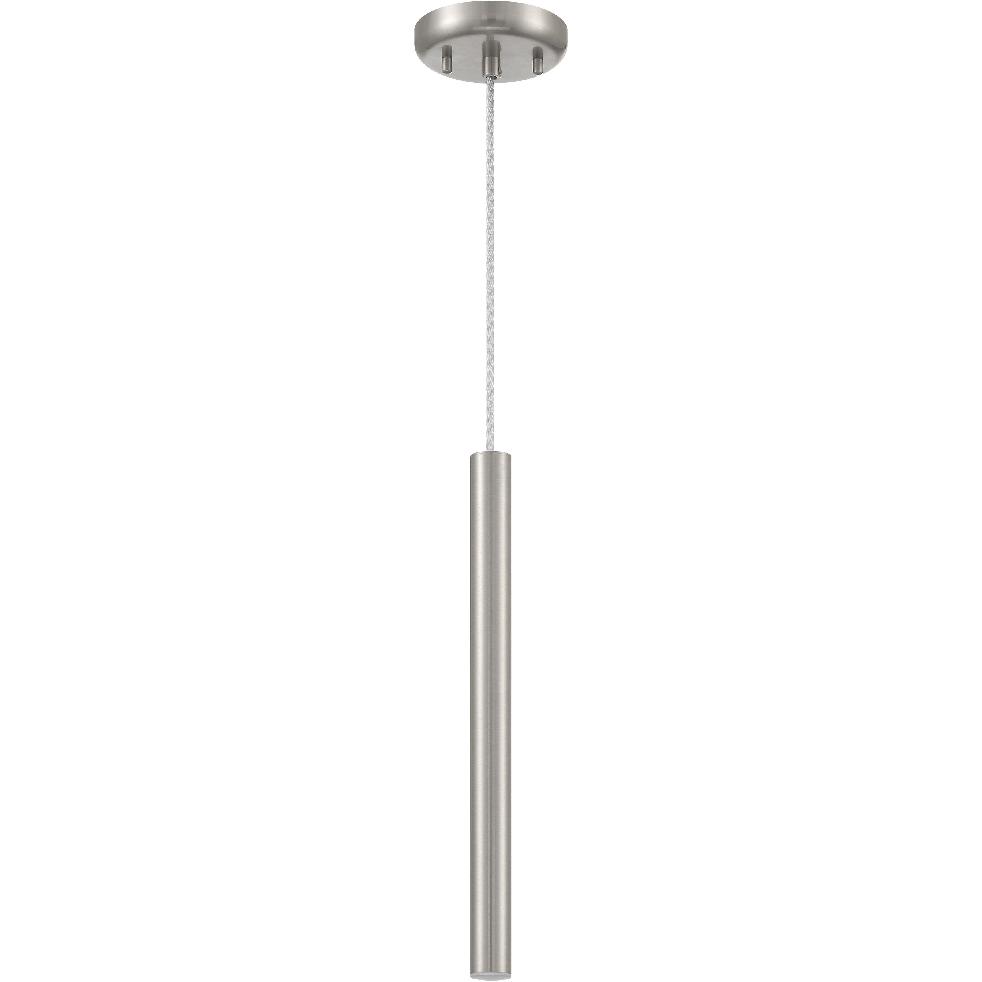 Pipeline 1 Light 1.25 inch Brushed Steel Pendant Ceiling Light