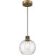 Port Nine LED 8 inch Antique Brushed Brass Pendant Ceiling Light