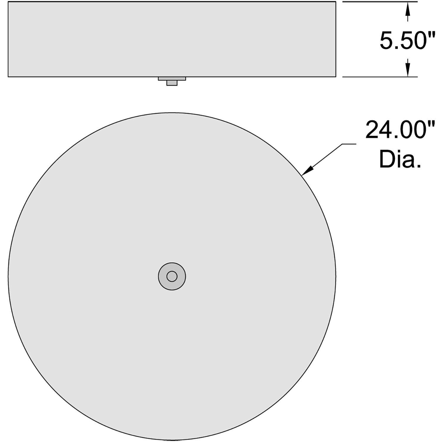 Mid Town LED 24 inch Antique Brushed Brass Flush Mount Ceiling Light