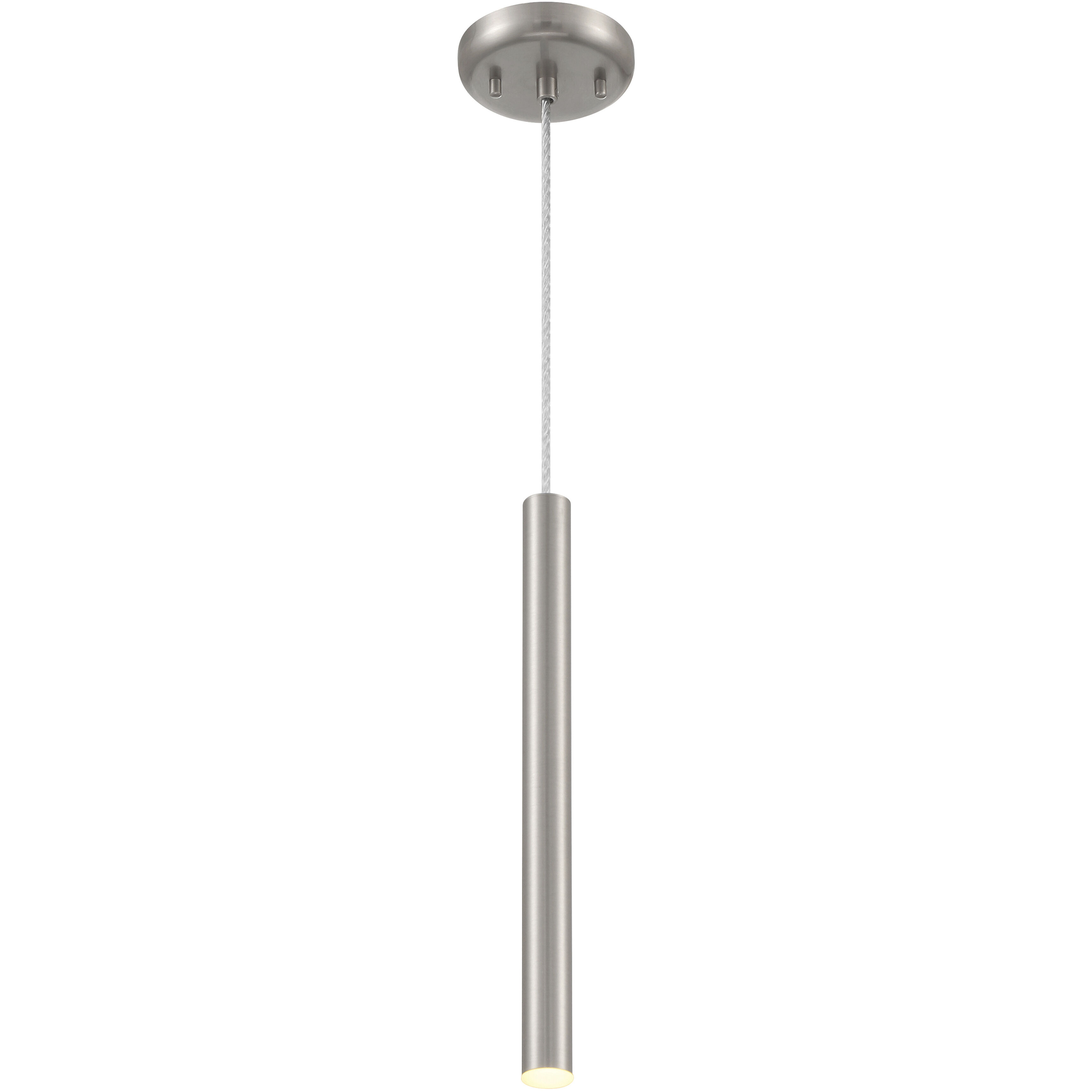 Pipeline 1 Light 1.25 inch Brushed Steel Pendant Ceiling Light