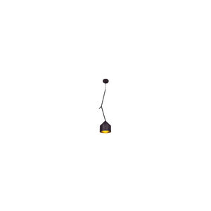 Pizzazz LED 8 inch Black and Gold Pendant Ceiling Light 