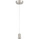 Port Nine LED 9 inch Brushed Steel Pendant Ceiling Light in Seeded