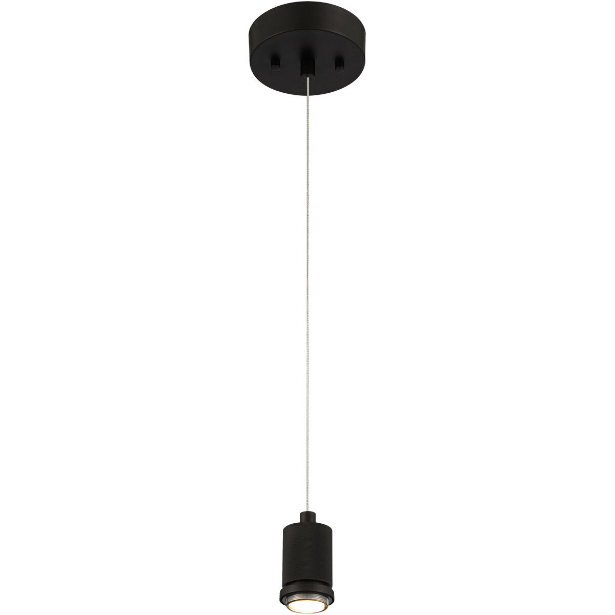 Port Nine LED 8 inch Matte Black Pendant Ceiling Light in Clear