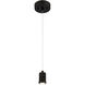 Port Nine LED 8 inch Matte Black Pendant Ceiling Light in Clear