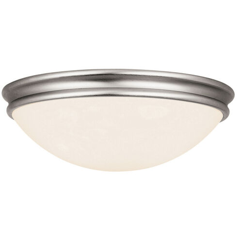 Atom 1 Light 11 inch Brushed Steel Flush Mount Ceiling Light in Incandescent