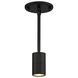 Cafe LED 3 inch Matte Black Wall Sconce / Flush Mount Wall Light