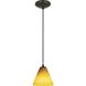Martini LED 7 inch Oil Rubbed Bronze Pendant Ceiling Light in Amber
